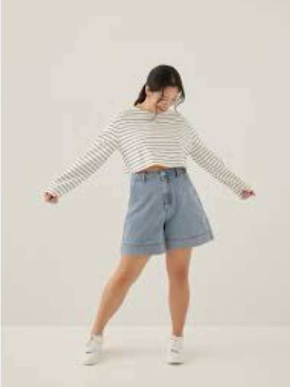 Love Bonito Mariet Flare Denim Jean Shorts Size US 8